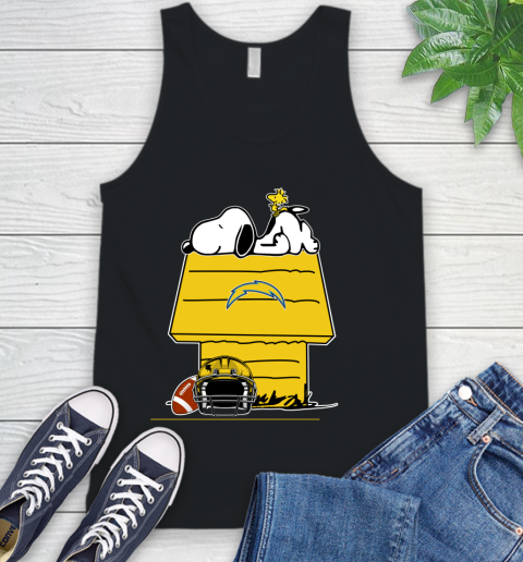 Los Angeles Chargers NFL Football Snoopy Woodstock The Peanuts Movie Tank Top 2