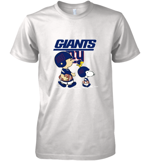 New York Giants Let's Play Football Together Snoopy NFL Premium Men's T-Shirt