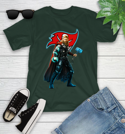 NFL Thor Avengers Endgame Football Tampa Bay Buccaneers Youth T-Shirt 5