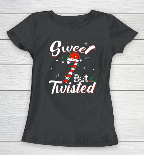 Sweet But Twisted Funny Christmas Candy Cane Xmas Holiday Women's T-Shirt