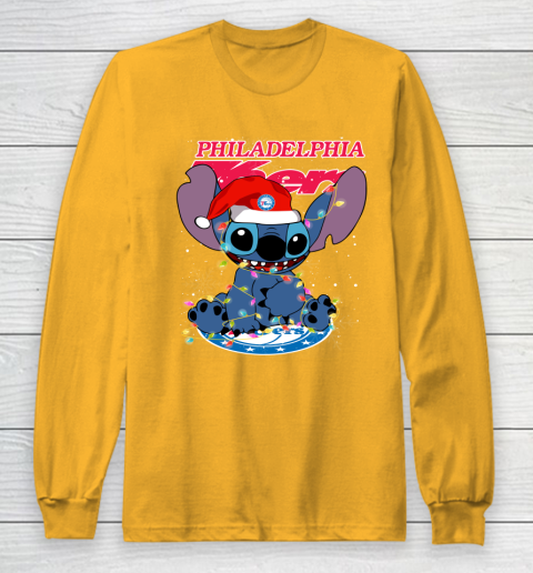 Philadelphia 76ers NBA noel stitch Basketball Christmas Long Sleeve T-Shirt 2