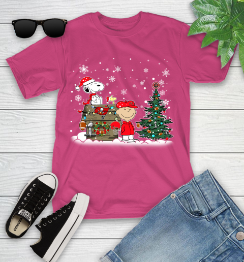 NFL Tampa Bay Buccaneers Snoopy Charlie Brown Christmas Football Super Bowl Sports Youth T-Shirt 11