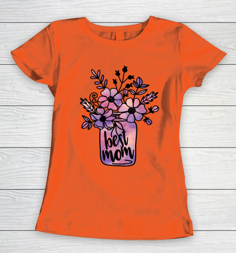 Mother S Day Funny Gift Ideas Apparel Best Mom Floral Display Flowers Watercolor Sticker Card Mum Women S T Shirt Itees Global