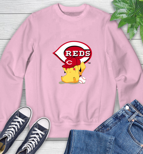 MLB Pikachu Baseball Sports Cincinnati Reds Sweatshirt 9