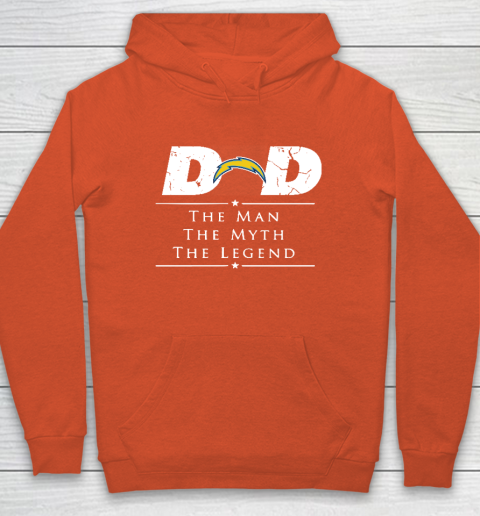 Los Angeles Chargers NFL Football Dad The Man The Myth The Legend Hoodie 3