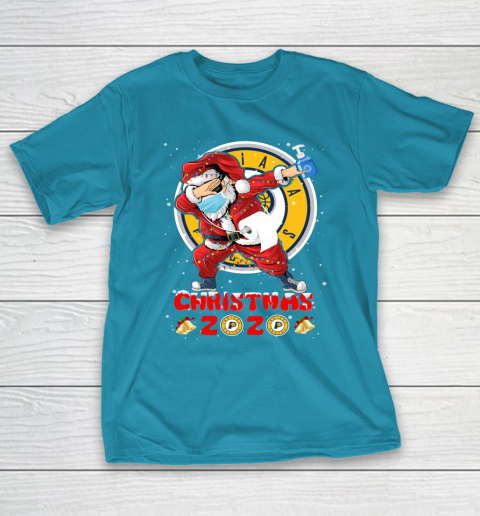 Indiana Pacers Funny Santa Claus Dabbing Christmas 2020 NBA T-Shirt 7