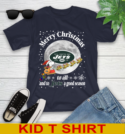New York Jets Merry Christmas To All And To Jets A Good Season NFL Football Sports Youth T-Shirt 2
