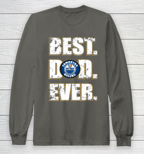 NHL Edmonton Oilers Hockey Best Dad Ever Family Shirt Long Sleeve T-Shirt 5
