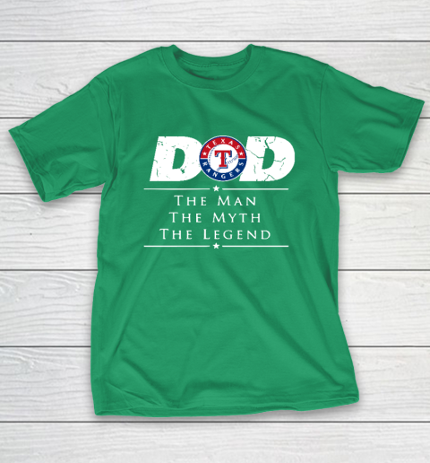 Texas Rangers MLB Baseball Dad The Man The Myth The Legend T-Shirt 5