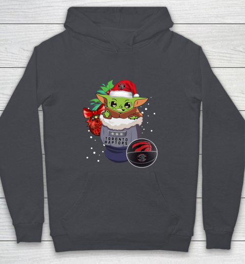 Toronto Raptors Christmas Baby Yoda Star Wars Funny Happy NBA Youth Hoodie 7