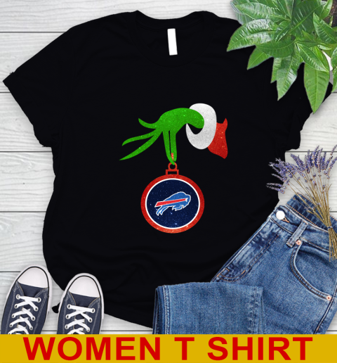 Buffalo Bills Grinch Merry Christmas NFL Football Women's T-Shirt 2