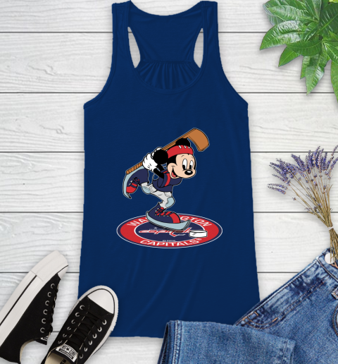 NHL Hockey Washington Capitals Cheerful Mickey Disney Shirt Racerback Tank 8