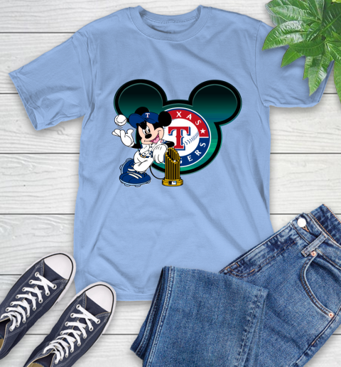 MLB Texas Rangers The Commissioner's Trophy Mickey Mouse Disney T-Shirt 11