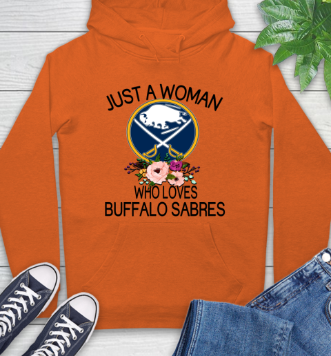 NHL Just A Woman Who Loves Buffalo Sabres Hockey Sports Hoodie 3