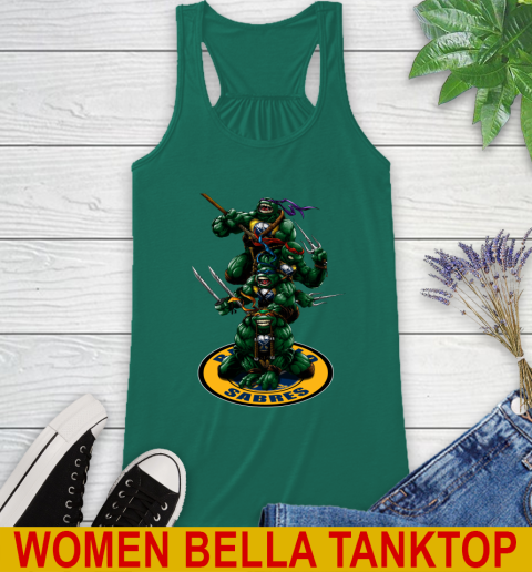 NHL Hockey Buffalo Sabres Teenage Mutant Ninja Turtles Shirt Racerback Tank 7