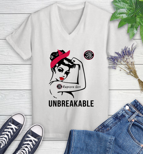 NBA Toronto Raptors Girl Unbreakable Basketball Sports Women's V-Neck T-Shirt