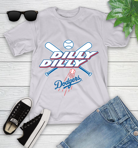 MLB Los Angeles Dodgers Dilly Dilly Baseball Sports Youth T-Shirt 4