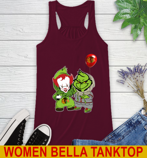 Chicago Blackhawks Baby Pennywise Grinch Christmas NHL Hockey Racerback Tank 3