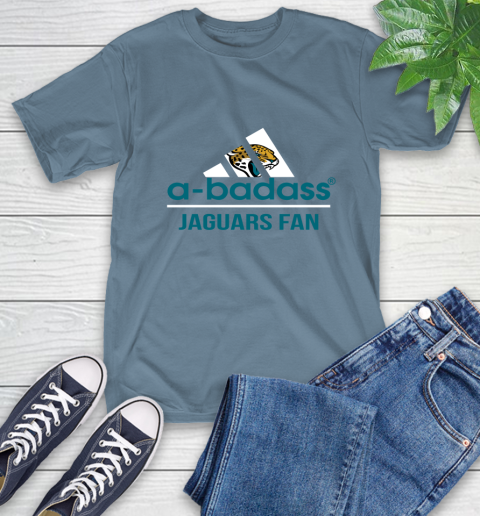 Jacksonville Jaguars NFL Football A Badass Adidas Adoring Fan Sports T-Shirt 8