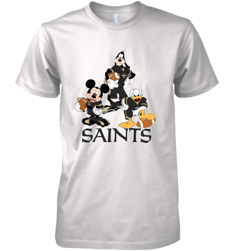 Mickey Donald Goofy The Three New Orleans Saints Football Premium Men's T-Shirt