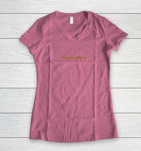 Faded Moon - At Least We Are All Under The Same Moon Women's V-Neck T-Shirt 7