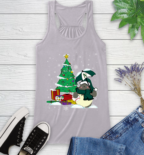 Oakland Athletics MLB Baseball Cute Tonari No Totoro Christmas Sports Racerback Tank 4