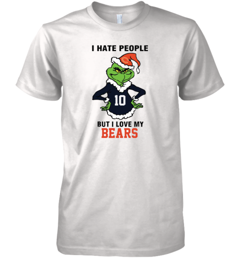 I Hate People But I Love My Bears Chicago Bears NFL Teams Premium Men's T-Shirt
