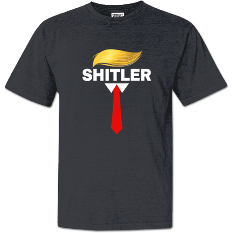 Anti Trump Donald Trump Necktie Shitler Premium Dyed Heavyweight T-Shirt
