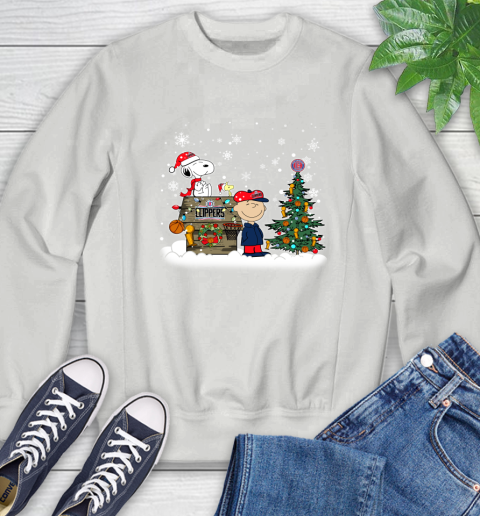 LA Clippers NBA Basketball Christmas The Peanuts Movie Snoopy Championship Sweatshirt 5
