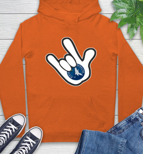 Minnesota Timberwolves NBA Basketball Mickey Rock Hand Disney Hoodie 5