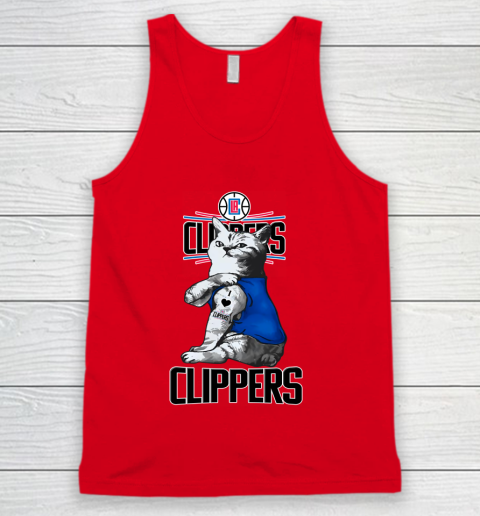 NBA Basketball My Cat Loves LA Clippers Tank Top 5