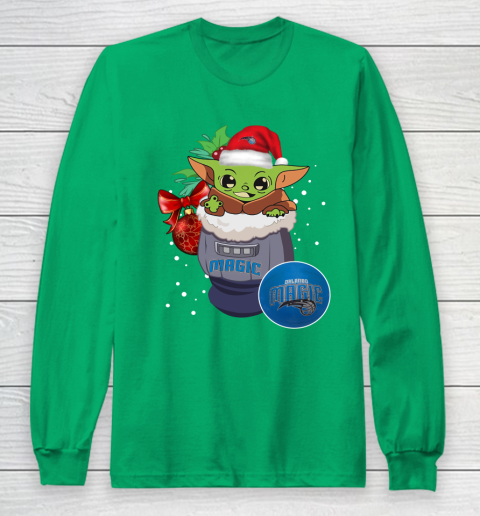 Orlando Magic Christmas Baby Yoda Star Wars Funny Happy NBA Long Sleeve T-Shirt 7