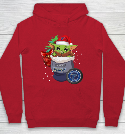 St.Louis Blues Christmas Baby Yoda Star Wars Funny Happy NHL Hoodie 10
