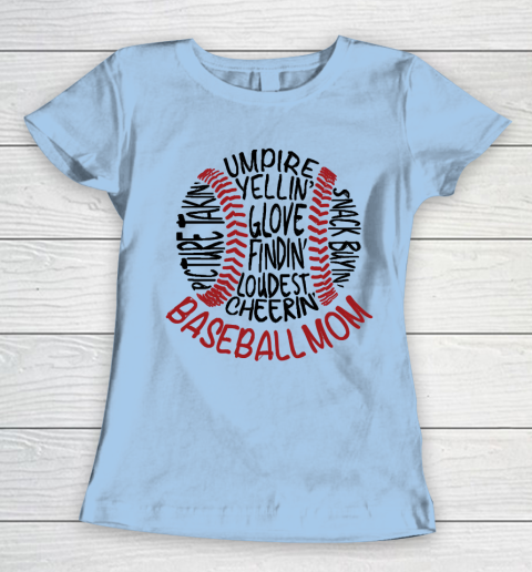 Mother's Day Funny Gift Ideas Apparel  Baseball Mom 2 T Shirt Women's T-Shirt 4