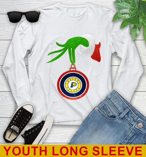Indiana Pacers Grinch Merry Christmas NBA Basketball Youth Long Sleeve