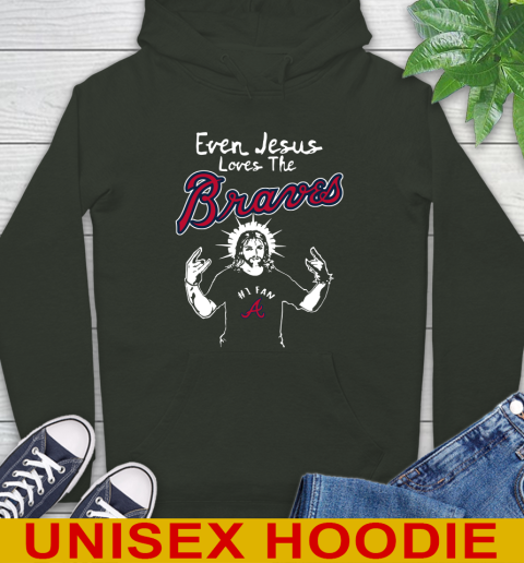 Atlanta Braves MLB Baseball Even Jesus Loves The Braves Shirt Women's T- Shirt