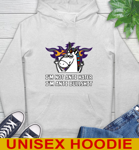 Phoenix Suns NBA Basketball Unicorn I'm Not Anti Hater I'm Anti Bullshit Hoodie