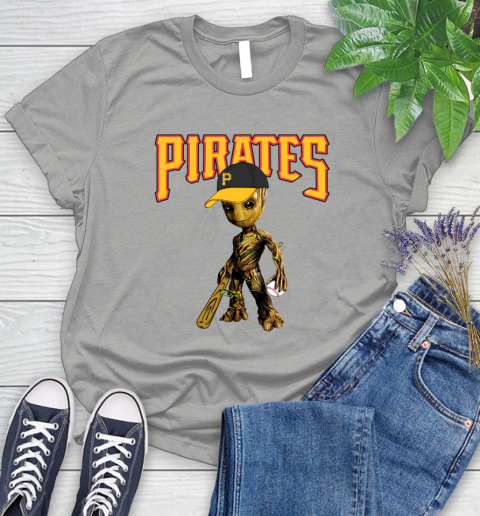 MLB Pittsburgh Pirates Groot Guardians Of The Galaxy Baseball Women's T-Shirt 10