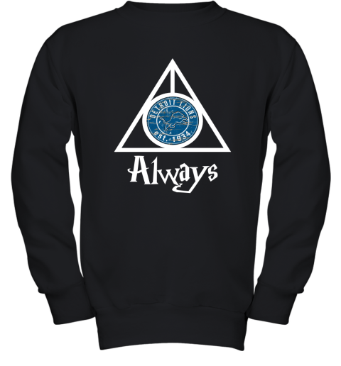 Always Love The Detroit Lions x Harry Potter Mashup Youth Sweatshirt