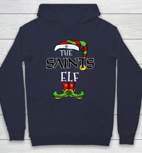 New Orleans Saints Christmas ELF Funny NFL Hoodie 2