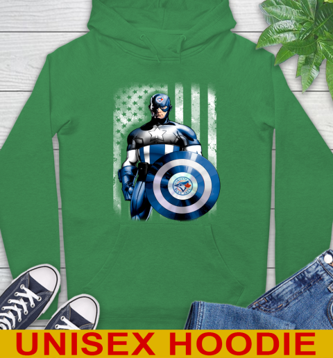 Toronto Blue Jays MLB Baseball Captain America Marvel Avengers American Flag Shirt Hoodie 8