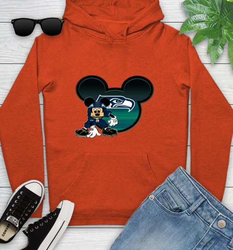NFL Seattle Seahawks Mickey Mouse Disney Football T Shirt Youth Hoodie 5