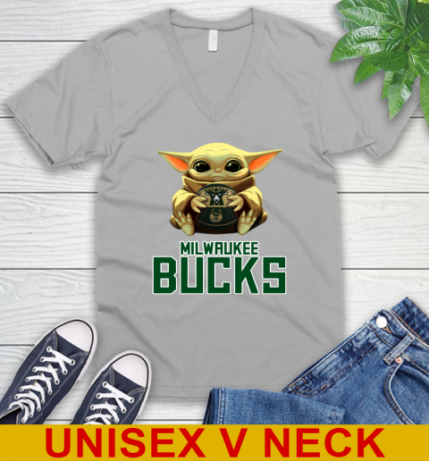NBA Basketball Milwaukee Bucks Star Wars Baby Yoda Shirt 52