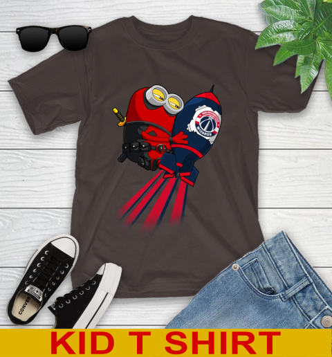 NBA Basketball Washington Wizards Deadpool Minion Marvel Shirt Youth T-Shirt 6