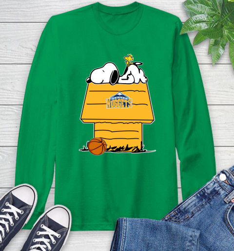 Denver Nuggets NBA Basketball Snoopy Woodstock The Peanuts Movie Long Sleeve T-Shirt 7