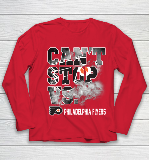 NHL Philadelphia Flyers Hockey Can't Stop Vs Youth Long Sleeve 8