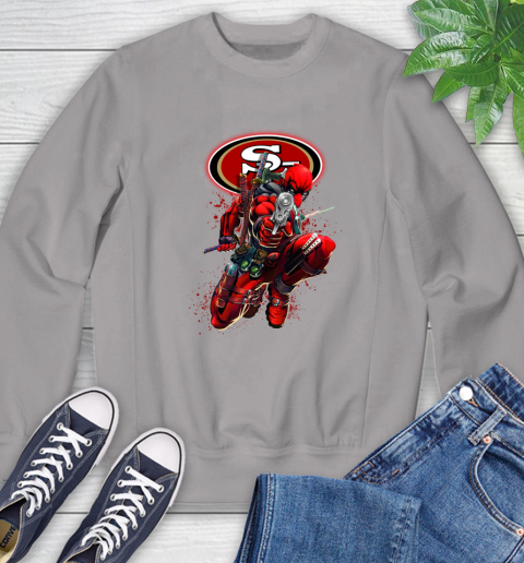 NFL Deadpool Marvel Comics Sports Football San Francisco 49ers Sweatshirt 5