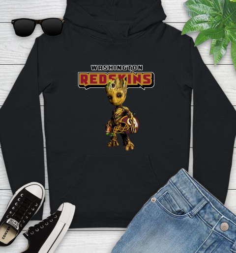 Washington Redskins NFL Football Groot Marvel Guardians Of The Galaxy Youth Hoodie 2