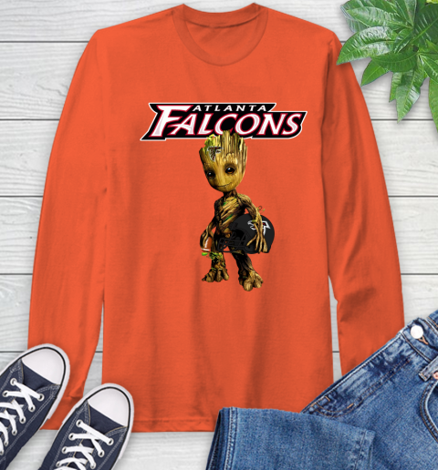 Atlanta Falcons NFL Football Groot Marvel Guardians Of The Galaxy Long Sleeve T-Shirt 5