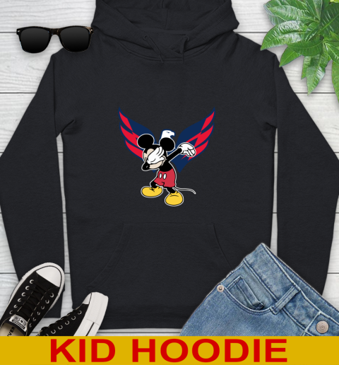 Washington Capitals NHL Hockey Dabbing Mickey Disney Sports Youth Hoodie 2